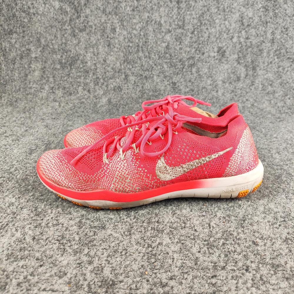 Nike Free RN Flyknit 2017 Shoes Womens Size 8.5 Pink Running Sneakers 880630-601